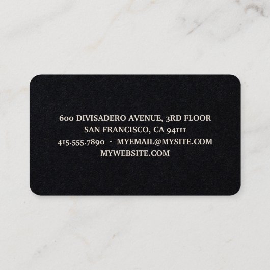 Moderne minimale handnaaiberoepsbeoefenaar visitekaartje (Achterkant)