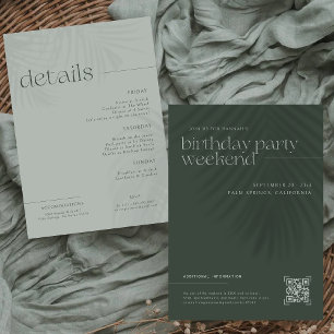 Moderne minimale handpalmen   Verjaardag Weekend Kaart