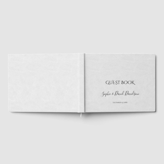 Moderne minimale handschrift bruiloft planner gastenboek (Volledig)