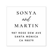 Moderne minimale handschrift koppels namen adres  zelfinktende stempel (Design)