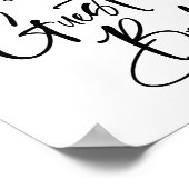 Moderne Minimale handtekening voor het Guestbook Poster (Hoek)