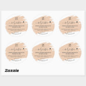 Moderne minimale hanteerbare lichaamsbutter scrub- ronde sticker (Vel)