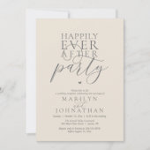 Moderne Minimale Happily Ever After Feest Ontvangs Kaart (Voorkant)
