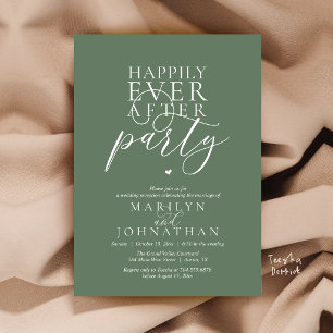 Moderne Minimale Happily Ever After Feestelijke On Kaart