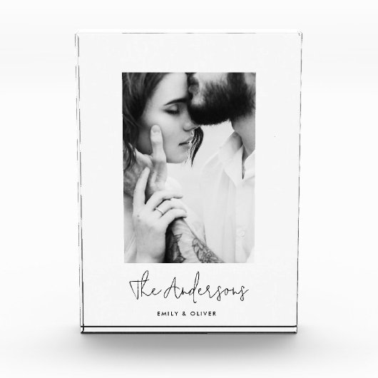 Moderne, minimale hedendaagse fotofamilie elegant fotoblokken (Voorkant)