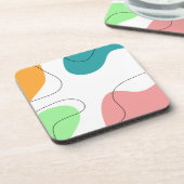 Moderne, minimale, heldere kleurenvlekken Abstract Bier Onderzetter (Linkerzijde)