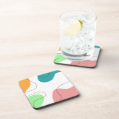 Moderne, minimale, heldere kleurenvlekken Abstract Bier Onderzetter (Rechterzijde)