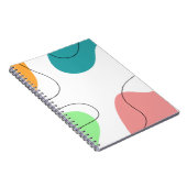 Moderne, minimale, heldere kleurenvlekken Abstract Notitieboek (Rechterzijde)