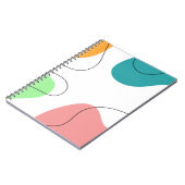 Moderne, minimale, heldere kleurenvlekken Abstract Notitieboek (Linkerzijde)