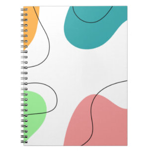 Moderne, minimale, heldere kleurenvlekken Abstract Notitieboek