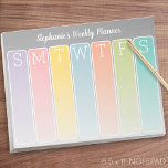 Moderne minimale, heldere weekendplanner met naam notitieblok<br><div class="desc">Voeg je eigen titel toe en maak het je eigen titel!</div>