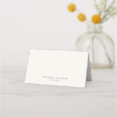 Moderne minimale herfst bladeren herfst bruiloft plaatskaartje (Achterkant)