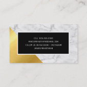 MODERNE MINIMALE HOEK gouden hoek koel grijs marme Visitekaartje (Achterkant)