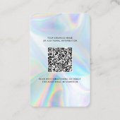 Moderne minimale holografische QR-code voor bedrij Visitekaartje (Voorkant)