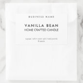 Moderne, minimale Homemade Candle Label Sticker (Tas)