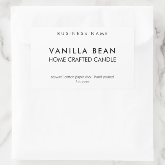 Moderne, minimale Homemade Candle Label Sticker (Tas)