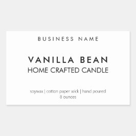 Moderne, minimale Homemade Candle Label Sticker