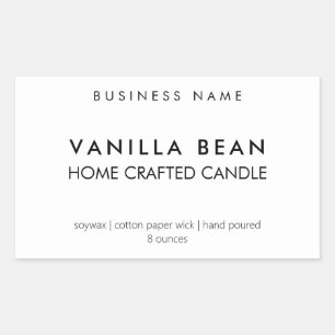 Moderne, minimale Homemade Candle Label Sticker