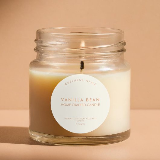 Moderne, minimale Homemade Candle Label Sticker