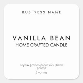Moderne, minimale Homemade Candle Label Sticker
