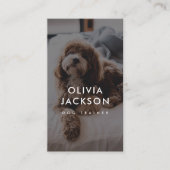 Moderne minimale hondentrainer huisdier sitter QR- Visitekaartje (Voorkant)