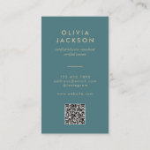 Moderne minimale hondentrainer huisdier sitter QR- Visitekaartje (Achterkant)