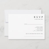 Moderne Minimale Horizontale Song Aanvraag RSVP-ka RSVP Kaartje (Voorkant)