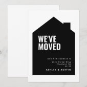 Moderne minimale huisvorm We hebben een nieuw huis Aankondiging (Voorkant / Achterkant)