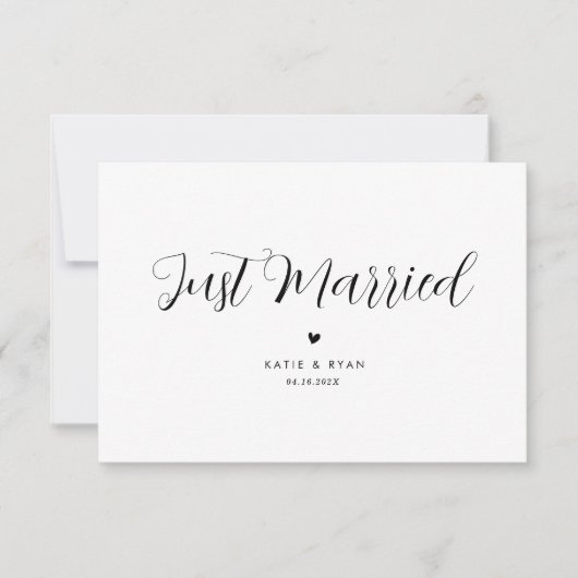 moderne minimale huwelijksaankondiging (Voorkant)