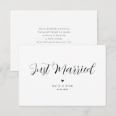 moderne minimale huwelijksaankondiging (Voorkant / Achterkant)