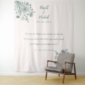 Moderne Minimale Huwelijksachtergrond Bloemen Wild Wandkleed (In situ)