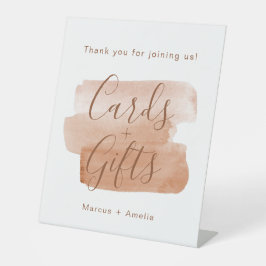 Moderne, minimale Huwelijkscadeaus voor penselen Reclamebord Met Voetstuk