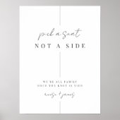 Moderne minimale huwelijksceremonie zitteken poster (Voorkant)