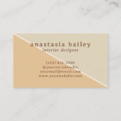 Moderne minimale Initialen | Earthy Tone Boho Pale Visitekaartje (Achterkant)