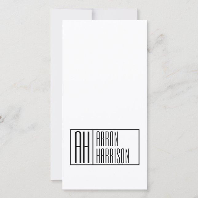 Moderne minimale Initialen en Logo naam (Voorkant)