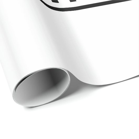 Moderne minimale Initialen en Logo naam Cadeaupapier (Rol Hoek)