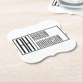 Moderne minimale Initialen en Logo naam Kartonnen Onderzetters (Gekanteld)