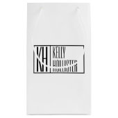 Moderne minimale Initialen en Logo naam Klein Cadeauzakje (Achterkant)