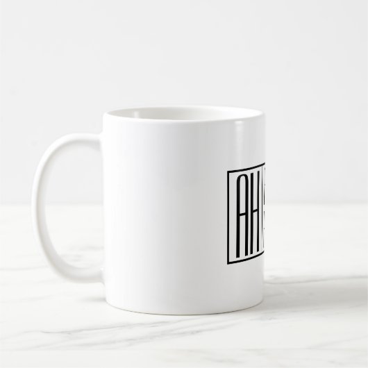 Moderne minimale Initialen en Logo naam Koffiemok (Links)