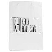 Moderne minimale Initialen en Logo naam Medium Cadeauzakje (Voorkant)