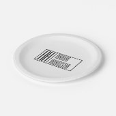 Moderne minimale Initialen en Logo naam Papieren Bordje (Gekanteld)