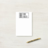 Moderne minimale Initialen en Logo naam Post-it® Notes (Op bureau)