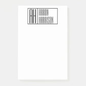 Moderne minimale Initialen en Logo naam Post-it® Notes (Voorkant)