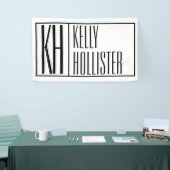 Moderne minimale Initialen en Logo naam Spandoek (Beurs)