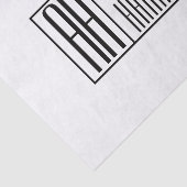 Moderne minimale Initialen en Logo naam Tissuepapier (Detail)
