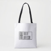 Moderne minimale Initialen en Logo naam Tote Bag (Voorkant)