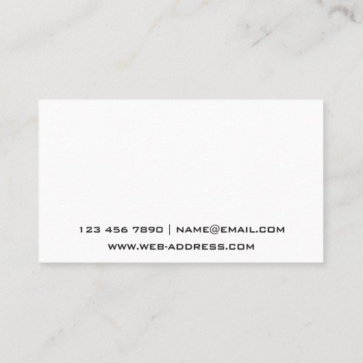 Moderne minimale Initialen en Logo naam Visitekaartje (Achterkant)