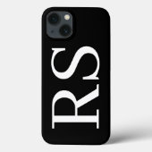 Moderne, minimale Initialen Monogram Hoesje-Mate Case-Mate iPhone Case (Achterkant)