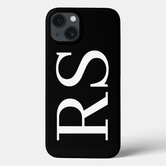 Moderne, minimale Initialen Monogram Hoesje-Mate Case-Mate iPhone Case (Achterkant)