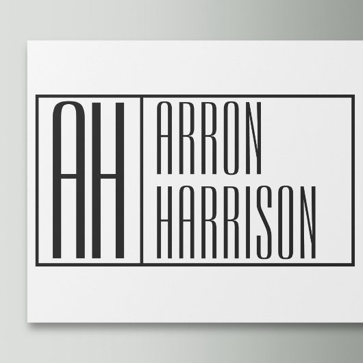 Moderne Minimale Initialen & Naam Logo Cadeaupapier